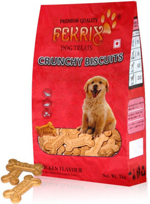 

FEKRIX CHICKEN FLAVOUR DOG BISCUITS Chicken Dog Treat(1 kg, Pack of 2)