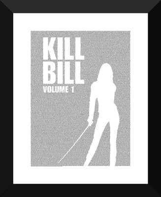 

Digital Art - Kill Bill Volume 1 - Entire Screenplay In Background - Hollywood Collection - Movie Poster Collection Paper Print(12 inch X 17 inch)