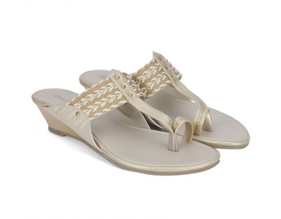 

Bata Women Beige Wedges