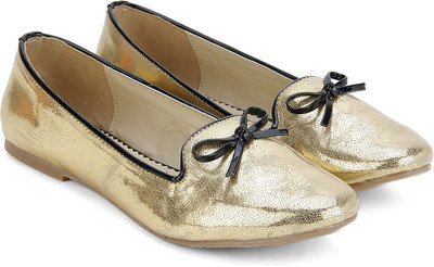 

FootIn FOOTIN GOLD BALLERINA Bellies For Women(Gold, Black