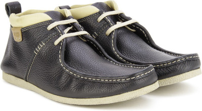 Woods by Woodland Mid Ankle Sneakers For Men(Black