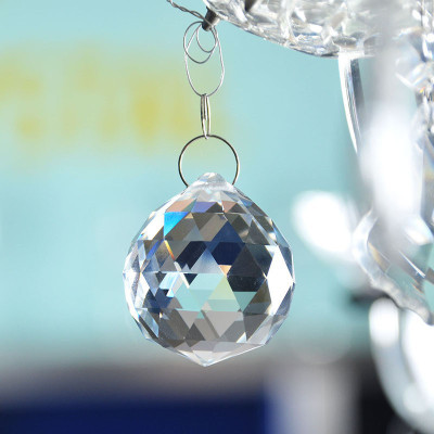 

Starstell Feng Shui Hanging White Crystal Ball Decorative Showpiece - 4 cm(Crystal, White)