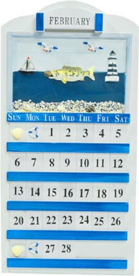 

DECOHOME STRIKING CALENDER Decorative Showpiece - 56 cm(Wooden, Multicolor)