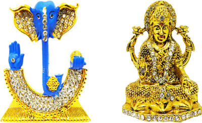 Perfect Traditional Gift for Diwali Gaura Stone Laxmi Ji Idol Handcrafted Soapstone Laxmi Idol