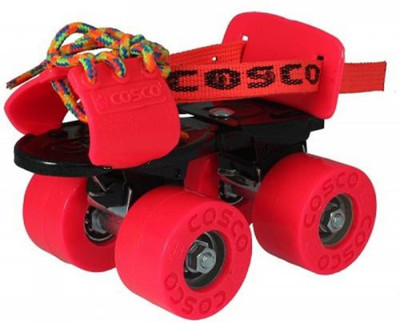 

Cosco Zoomer Jr. (16.5 - 19.5 cm) Age Group (3 - 6 Years) Quad Roller Skates - Size 8 - 11 UK(Multicolor), Pink;red;black