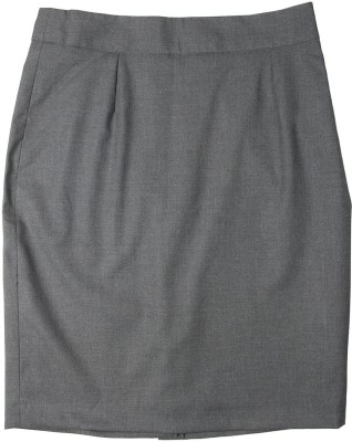 Allen Solly Solid Women A-line Grey Skirt