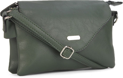 

Lavie Women Casual Green PU Sling Bag