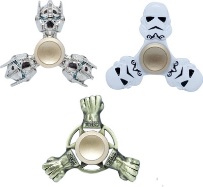 

Krypton PACK OF 3 Transformer / Super Hero Hulk / Star War White Metal Fidget Hand Spinner Mini 2 Mint Spin Toy(Multicolor)