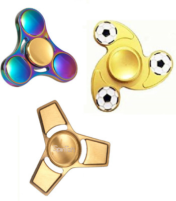 

Krypton PACK OF 3 Metal High Speed Hand Spinner Fidget Great for Stress Relief Anti Anxiety for Children / Adults Mini 2 Mint Spin.(Multicolor)
