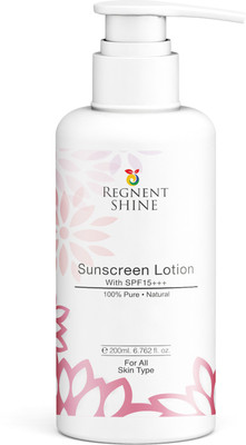 

Regnent Shine Sunscreen Lotion With SPF15+++ - SPF SPF 15+++ PA+++(200 ml)