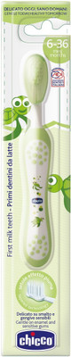 

Chicco Chicco First Milk Teeth Green 6-36M Soft Toothbrush