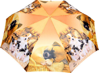 

FabSeasons Fancy Printed Umbrella for Rains and All Seasons Umbrella(Orange, Yellow)