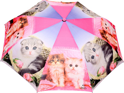 

FabSeasons Fancy Printed Umbrella for Rains and All Seasons Umbrella(Pink, Blue)