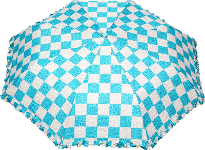 

FabSeasons Fancy Printed Umbrella for Rains and All Seasons Umbrella(Blue, White)