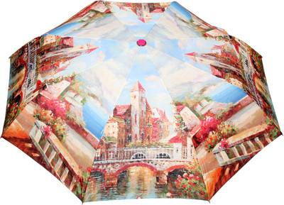 

FabSeasons Fancy Printed Umbrella for Rains and All Seasons Umbrella(Blue, Red)