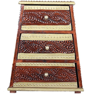 

APKAMART Handcrafted Accessory Box Makeup and Jewellery Vanity Box(Multicolor)