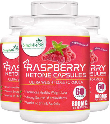 

Simply Herbal Garcinia Cambogia + Raspberry Ketone + Green Tea Extract 800Mg 120 Capsules (Extract Hca)Weight Loss Suppliment(180 No)