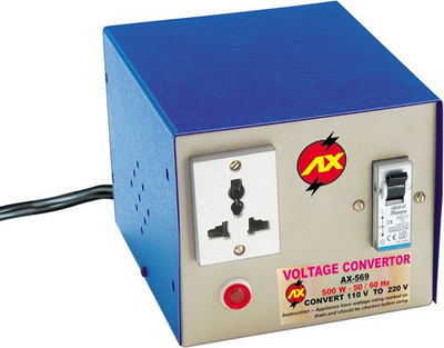 

AX 569 VOLTAGE CONVERTER 110V -220V 500W(BLUE/KYAN)