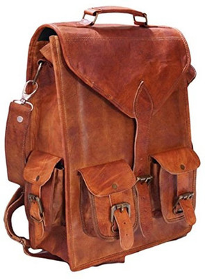 

CraftShades Handmade leather backpack bag 10 L Laptop Backpack(Brown)