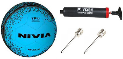 Nivia Combo of 3 , Revolvo Football Size-5, Vixen Pump, and Needle Football - Size: 5(Pack of 1, Multicolor) available at flipkart for Rs.699