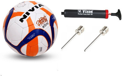 

Nivia Combo of 3, Antrix Football - Size: , Vixen Pump, and Needle Football - Size: (Pack of 1, Multicolor