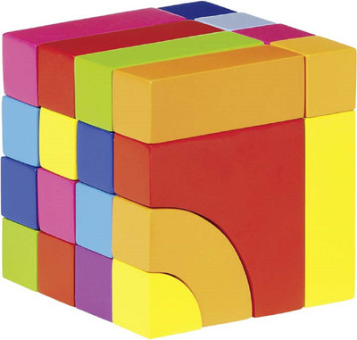 

Goki Building bricks and puzzle game, with a cotton bag(Multicolor)