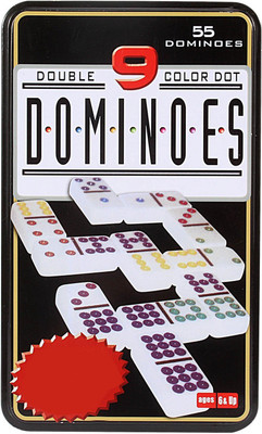Pigloo Double Nine Domino Game Set with 55 Domino Tiles Board Game