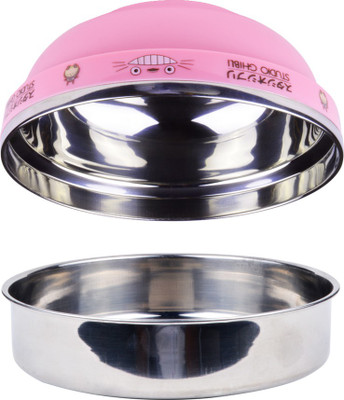 

UNTOLD Stainless Steel Plastic Coated Bowls with Lid Stainless Steel,Plastic Bowl(Pink) Silver, Plastic Bowl(Pink, Pack of 1)