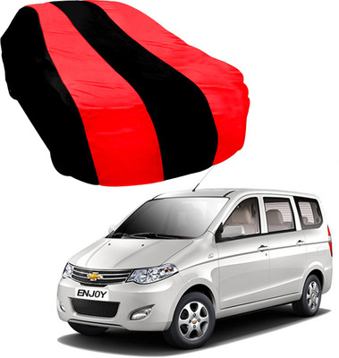 Purpleheart Car Cover For Chevrolet Enjoy (Without Mirror Pockets)(Black, Red)