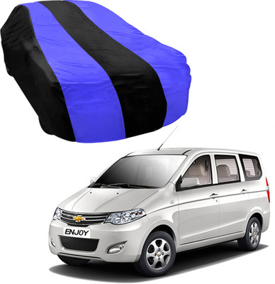 Purpleheart Car Cover For Chevrolet Enjoy (Without Mirror Pockets)(Black, Blue)