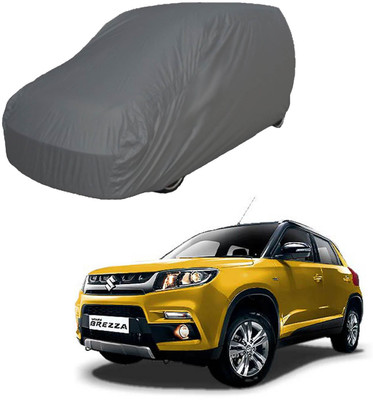 Purpleheart Car Cover For Maruti Suzuki Vitara Brezza (Without Mirror Pockets)(Grey)