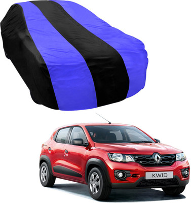 Purpleheart Car Cover For Renault Kwid (Without Mirror Pockets)(Black, Blue)