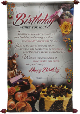 

Natali Traders Birthday Scroll Card Greeting Card(Multicolor, Pack of 1)