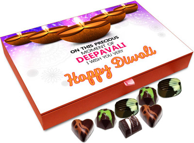

Chocholik Diwali Gift - On This Precious moment I Wish You Happy Diwali Chocolate Box - 12pc Truffles(144 g)