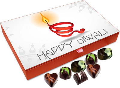 

Chocholik Diwali Gift - Happy Diwali To All Special Friends Chocolate Box - 12pc Truffles(144 g)