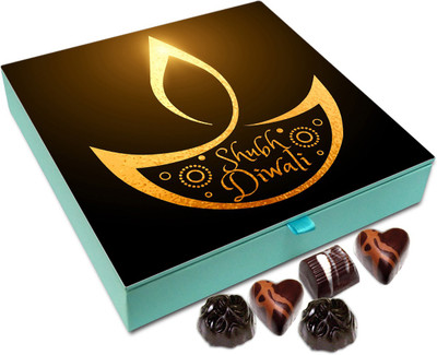 

Chocholik Diwali Gift - Shubh Diwali To All My Family Members Chocolate Box - 9pc Truffles(108 g)