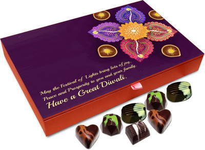 Chocholik Diwali Gift Box - Have A Great Diwali Chocolate Box - 12pc Truffles(144 g)