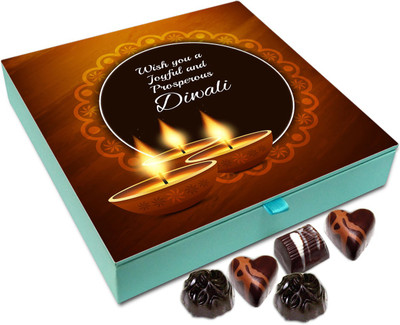 

Chocholik Diwali Gift - Wishing You A Joyful And Prosperous Diwali Chocolate Box - 9pc Truffles(108 g)