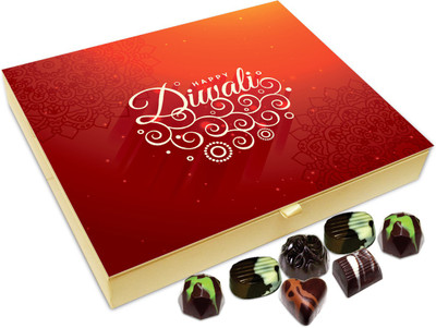 

Chocholik Diwali Gift - Happy Diwali To All My Dear Friends Chocolate Box - 20pc Truffles(240 g)