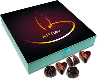 

Chocholik Diwali Gift - Happy Diwali To One And All Chocolate Box - 9pc Truffles(108 g)