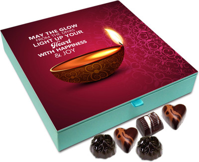 

Chocholik Diwali Gift - On This Diwali Light Up Your Heart Chocolate Box - 9pc Truffles(108 g)