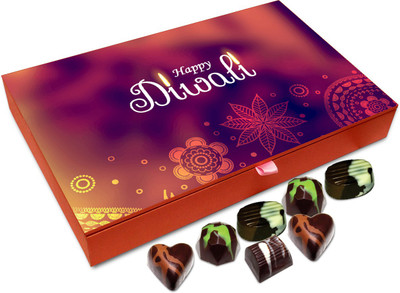 

Chocholik Diwali Gift - Happy Diwali To Everyone Chocolate Box - 12pc Truffles(144 g)