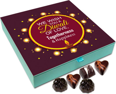 

Chocholik Diwali Gift - We Wish You Diwali Full Of Love And Happiness Chocolate Box - 9pc Truffles(108 g)