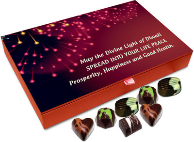 

Chocholik Diwali Gift - May The Divine Lights Of Diwali Bring Peace And Prosperity Chocolate Box - 12pc Truffles(144 g)