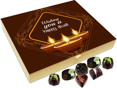 

Chocholik Diwali Gift - Wishing You A Very Happy Diwali Chocolate Box - 20pc Truffles(240 g)