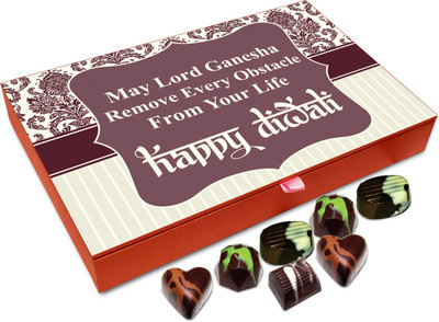 

Chocholik Diwali Gift Box - May Lord Ganesha Bless You On This Diwali Chocolate Box - 12pc Truffles(144 g)