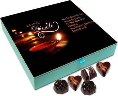 

Chocholik Diwali Gift - May The Beauty Of Diwali Fill Your Home With Happiness Chocolate Box - 9pc Truffles(108 g)