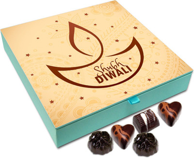 Chocholik Diwali Gift - Shubh Diwali Chocolate Box - 9pc Truffles(108 g)