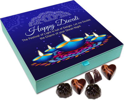 

Chocholik Diwali Gift Box - Festival Of Diwali Is Full Of Delight Chocolate Box - 9pc Truffles(108 g)