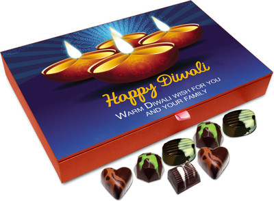 

Chocholik Diwali Gift - Wish You A Very Happy And Warm Diwali Chocolate Box - 12pc Truffles(144 g)